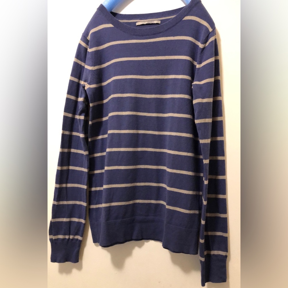 Purple blue striped sweater - Small